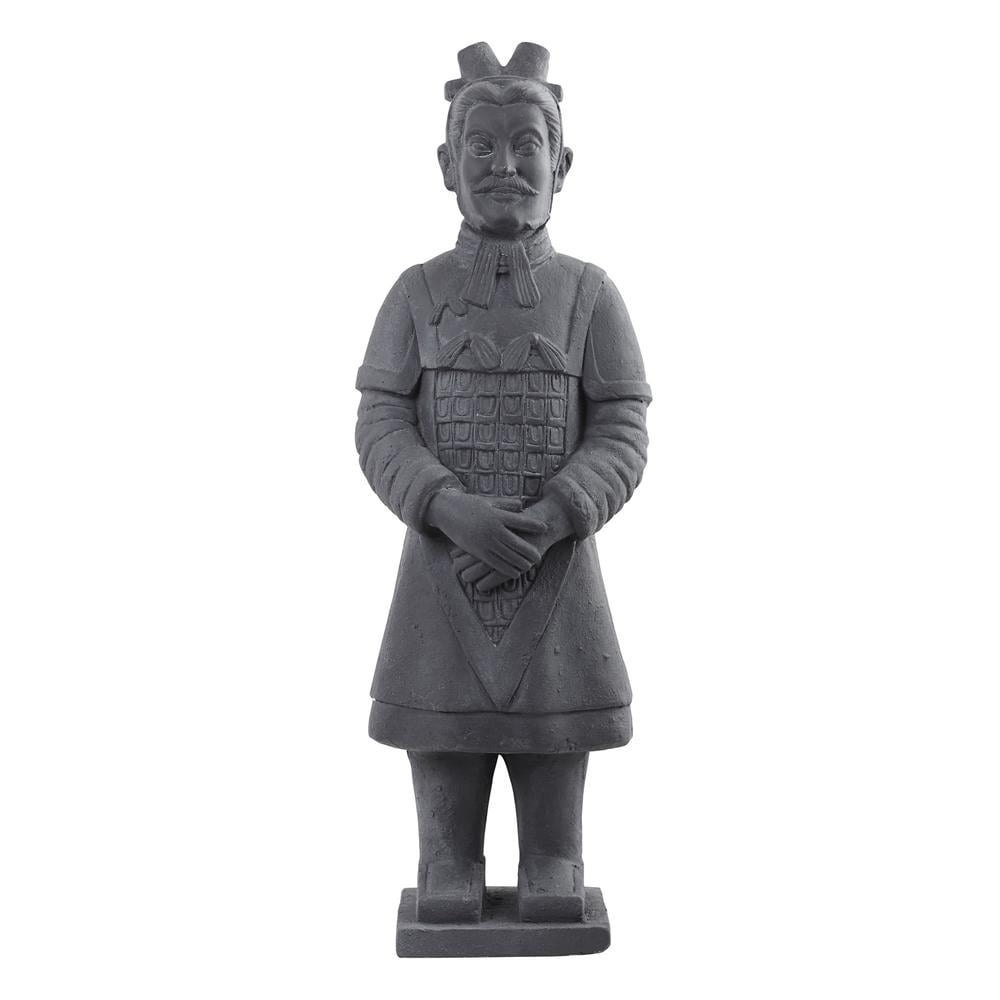 Gray Stone 40" Warrior Garden Statue