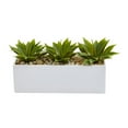thumbnail image 1 of Nearly Natural Home Decor Agave Succulent in Rectangular Planter, 1 of 3
