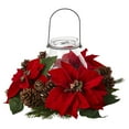 thumbnail image 1 of Nearly Natural Home Decor Poinsettia Pine & Pine Cone Candelabrum, 1 of 6