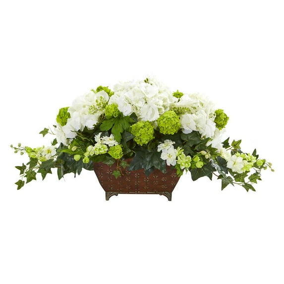 Nearly Natural Hydrangea and Ivy Artificial Arrangement