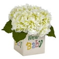 thumbnail image 1 of Nearly Natural Hydrangea in New Baby Ceramic, 1 of 2
