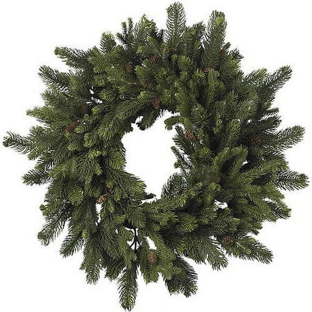 Nearly Natural Iron Holiday Wreath, 30" (Green)