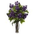 thumbnail image 1 of Nearly Natural Lilac Artificial Flower Arrangement, Purple, 1 of 1