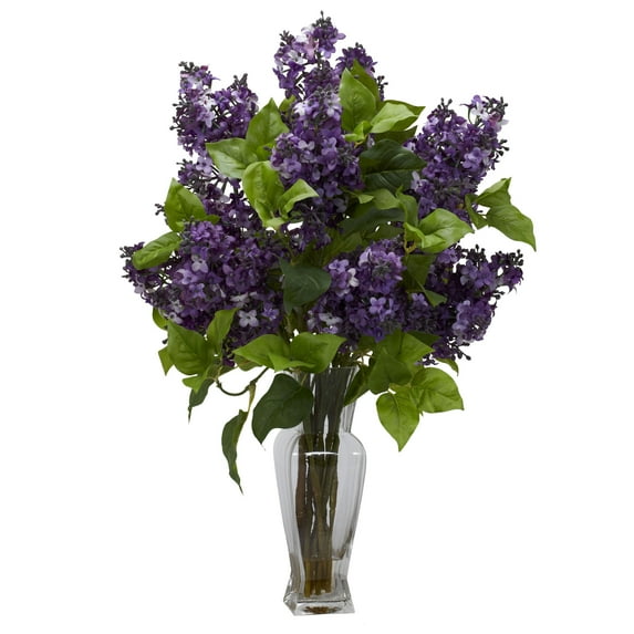 Nearly Natural Lilac Artificial Flower Arrangement, Purple