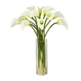 thumbnail image 1 of Nearly Natural Mini Calla Lily Silk Flower Arrangement, 1 of 3