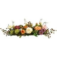thumbnail image 1 of Nearly Natural Mixed Peony Centerpiece Artificial Flower Arrangement, 1 of 6