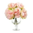 thumbnail image 1 of Nearly Natural Peony Artificial Arrangement in Royal Glass Urn, 1 of 2