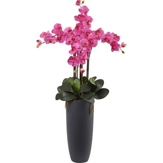 Nearly Natural Phalaenopsis Orchid Arrangement with Bullet Planter