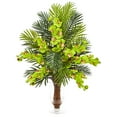 thumbnail image 1 of Nearly Natural Phalaenopsis Orchid and Areca Palm Artificial Arrangement, 1 of 2