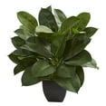 thumbnail image 1 of Nearly Natural Plastic 23" Oak Ficus Artificial Plant, Green, 1 of 3
