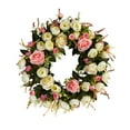 thumbnail image 1 of Nearly Natural Plastic All Occasion Rose Artificial Wreath, 20" (Multicolor), 1 of 4