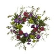 thumbnail image 1 of Nearly Natural Polyester Veranda Garden Artificial Wreath, 20" (Assorted Colors), 1 of 4