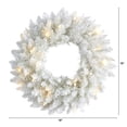 thumbnail image 1 of Nearly Natural 18in. Colorado Spruce Artificial Christmas Wreath with 129 Bendable Branches and 20 Warm LED Lights, 1 of 5