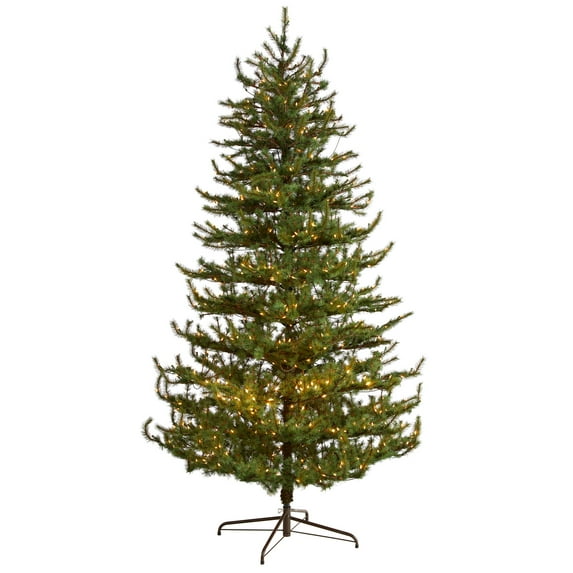 Nearly Natural Prelit LED Clear Lights, Pine Artificial Christmas Tree, 9'