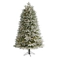 thumbnail image 1 of Nearly Natural Prelit LED Flocked Fir Artificial Christmas Tree, 6', 1 of 11