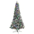 thumbnail image 1 of Nearly Natural Prelit LED Gray Flocked Fir Christmas Tree, with Bendable Branches 8.5', 1 of 11