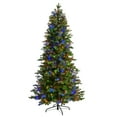 thumbnail image 1 of Nearly Natural Prelit LED Green Decorated Fraser Fir Christmas Tree, with Bendable Branches 7', 1 of 10