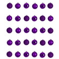 thumbnail image 1 of Nearly Natural Purple Plastic Holiday Christmas 2.5" Shatterproof Ornament Set, 30 Count, 1 of 4