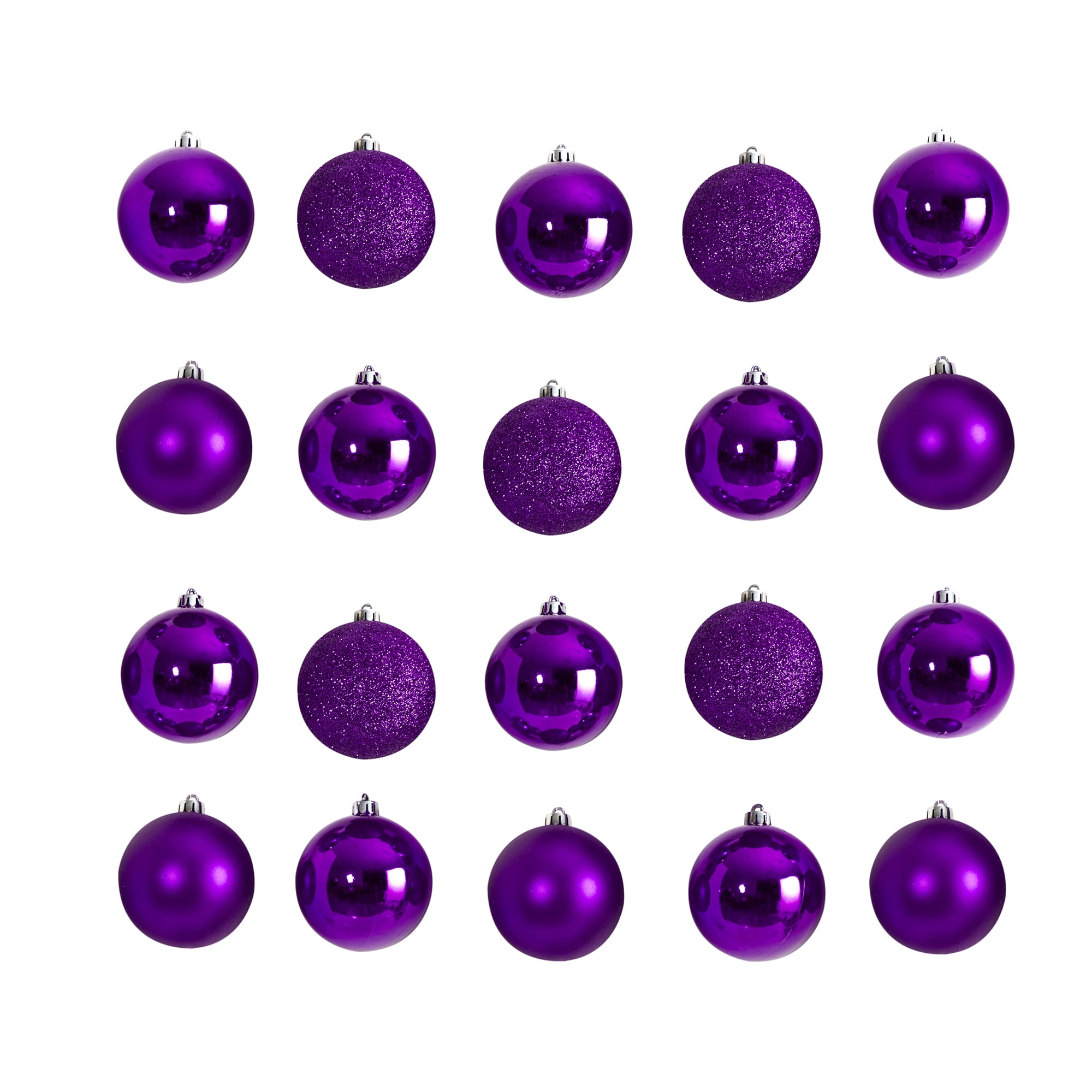 Nearly Natural Purple Plastic Holiday Christmas 3" Shatterproof