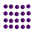 thumbnail image 1 of Nearly Natural Purple Plastic Holiday Christmas 3" Shatterproof Ornament Set, 20 Count, 1 of 4