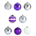 thumbnail image 1 of Nearly Natural Purple Round Glass Christmas Ball Ornaments, 64 Count (3.00"), 1 of 5