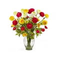 thumbnail image 1 of Nearly Natural Ranunculus Liquid Illusion Silk Flower Arrangement in Yellow, 1 of 5