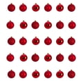 thumbnail image 1 of Nearly Natural Red Plastic Holiday Christmas 2.5" Shatterproof Ornament Set, 30 Count, 1 of 4