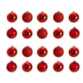 thumbnail image 1 of Nearly Natural Red Plastic Holiday Christmas 3" Shatterproof Ornament Set, 20 Count, 1 of 4