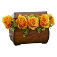 thumbnail image 1 of Nearly Natural Roses Artificial Arrangement in Decorative Chest, 1 of 2