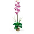 thumbnail image 1 of Nearly Natural Single Phalaenopsis Liquid Illusion Silk Flower Arrangement, Mauve, 1 of 2