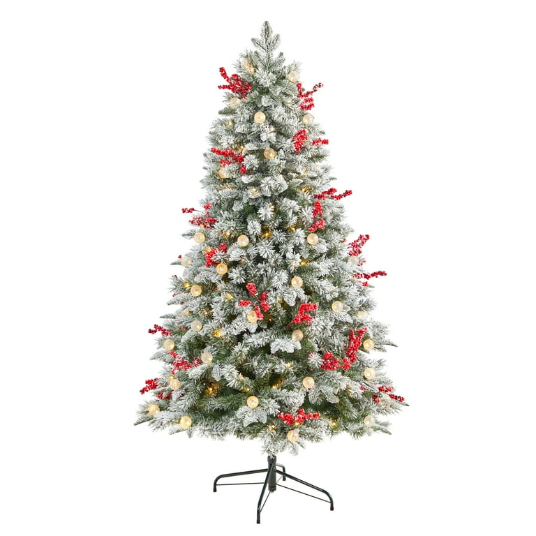 Pre lit snow tipped christmas tree 2025