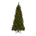 thumbnail image 1 of Nearly Natural T1676 7.5 ft. Norway Mixed Pine Artificial Christmas Tree with 450 Clear LED Lights, Pine Cones & Berries, 1 of 7