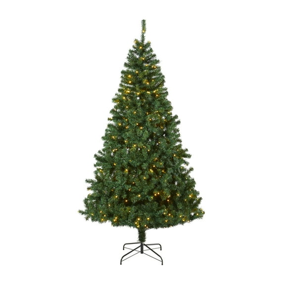 Nearly Natural 7ft. Northern Tip Pine Artificial Christmas Tree with 350 Clear LED Lights