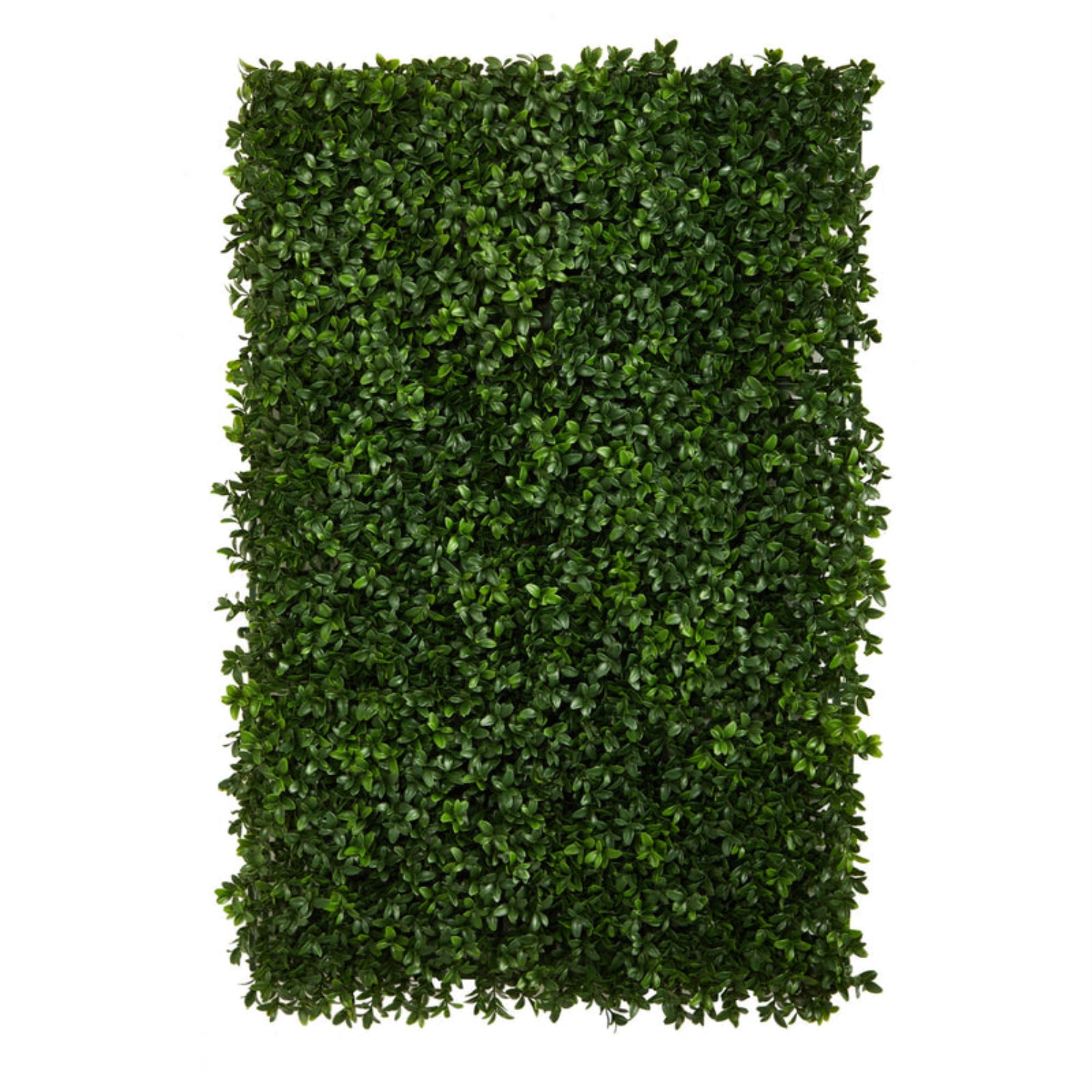 34" Green Faux Boxwood Double Ball Topiary in Black Planter