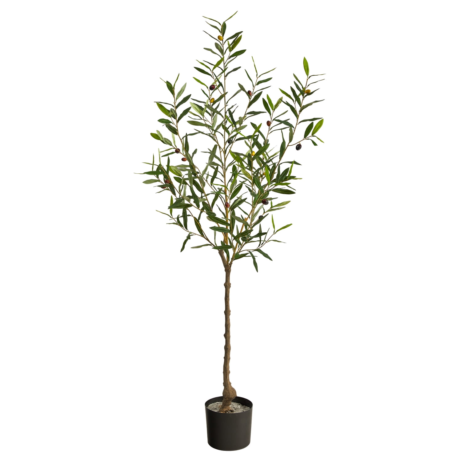 5' Elegant Olive Artificial Tree in Nursery Planter