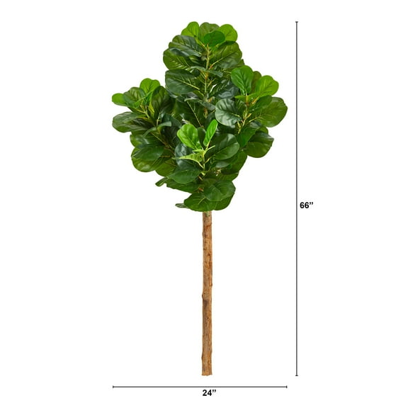 Nearly Natural T2746 5.5 ft. Artificial Fiddle Leaf Tree, Green - No Pot