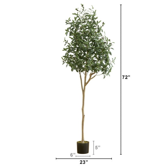 Nearly Natural T4402 6 ft. Artificial Olive Tree, Green