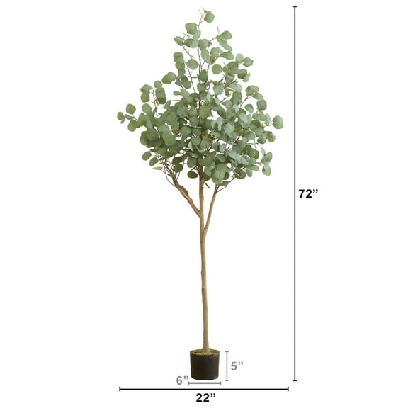 Nearly Natural T4409 6 ft. Artificial Eucalyptus Tree, Green