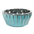 thumbnail image 1 of Nearly Natural Traditional 7.25" Teal Vase with Silver Burnishing, 1 of 3