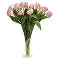 thumbnail image 1 of Nearly Natural Tulips Artificial Arrangement in Flared Vase, 1 of 1