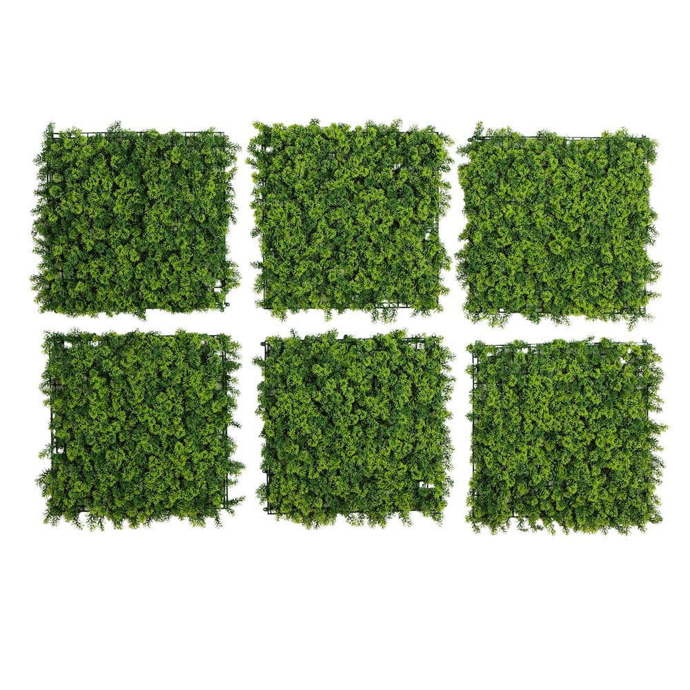 Irish Green Meadow UV Resistant Artificial Living Wall Panels Set of 6