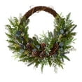 thumbnail image 1 of Nearly Natural Unlit Pine and Pinecone Artificial Christmas Wreath, 30" (Multicolor), 1 of 4