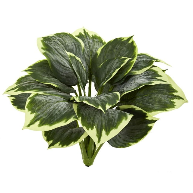 Nearly Natural Variegated Hosta Artificial Plant (Set of 6) in Green