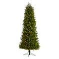 thumbnail image 1 of Nearly Natural Warm White Prelit LED Decorated Slim Spruce Artificial Christmas Tree, 7.5', 1 of 11