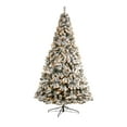 thumbnail image 1 of Nearly Natural 10ft. Flocked West Virginia Fir Artificial Christmas Tree with 800 Clear LED Lights and 1680 Tips, 1 of 11