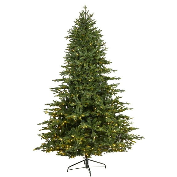 Nearly Natural Wyoming Spruce Artificial Christmas Tree with 650 Clear Led Light