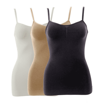 Nearly Nude 3pk Thin Strap Cami ( Black / White / Nude ) 633-582, Size 2X