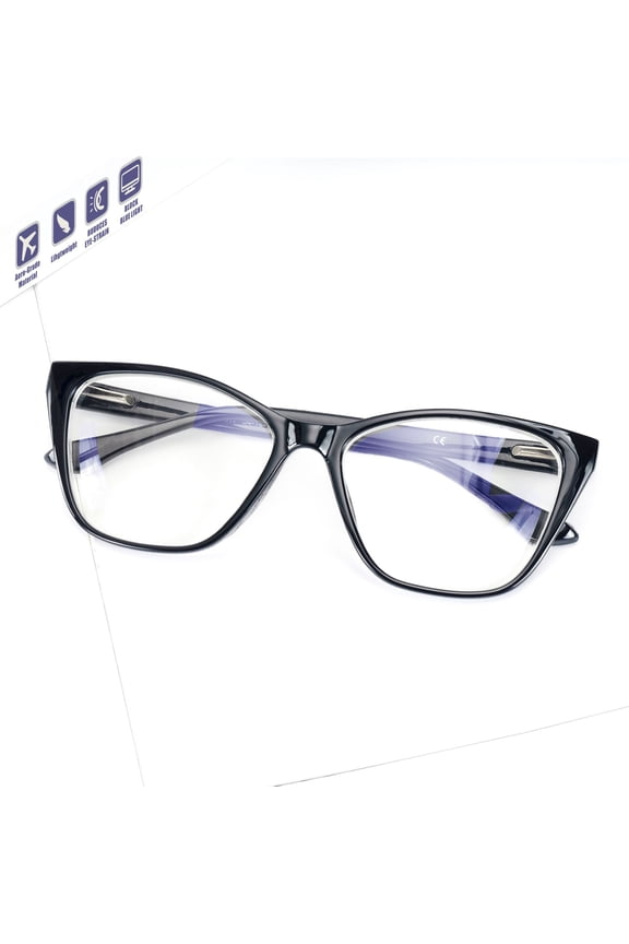 Nearsighted Glasses For Distance Women, Near Sighted Myopia See Far Vision Driving Eyeglasses ,Non Prescription Blue Light Farsighted Shortsighted Eye Glass,Fashion Cat eye Nearsightedness Frame -2.0