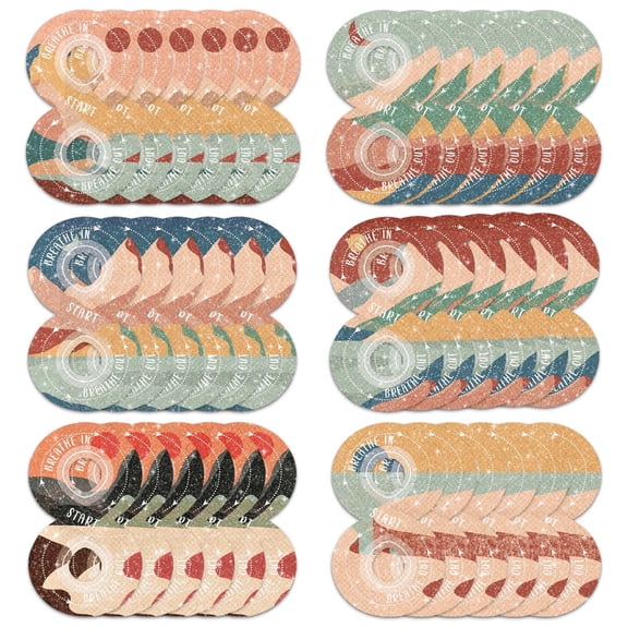 Neasyth 36 Pcs Anxiety Sensory Stickers Calm Strips, Adhesive Textured Fidget School Office Supplies, Sun style