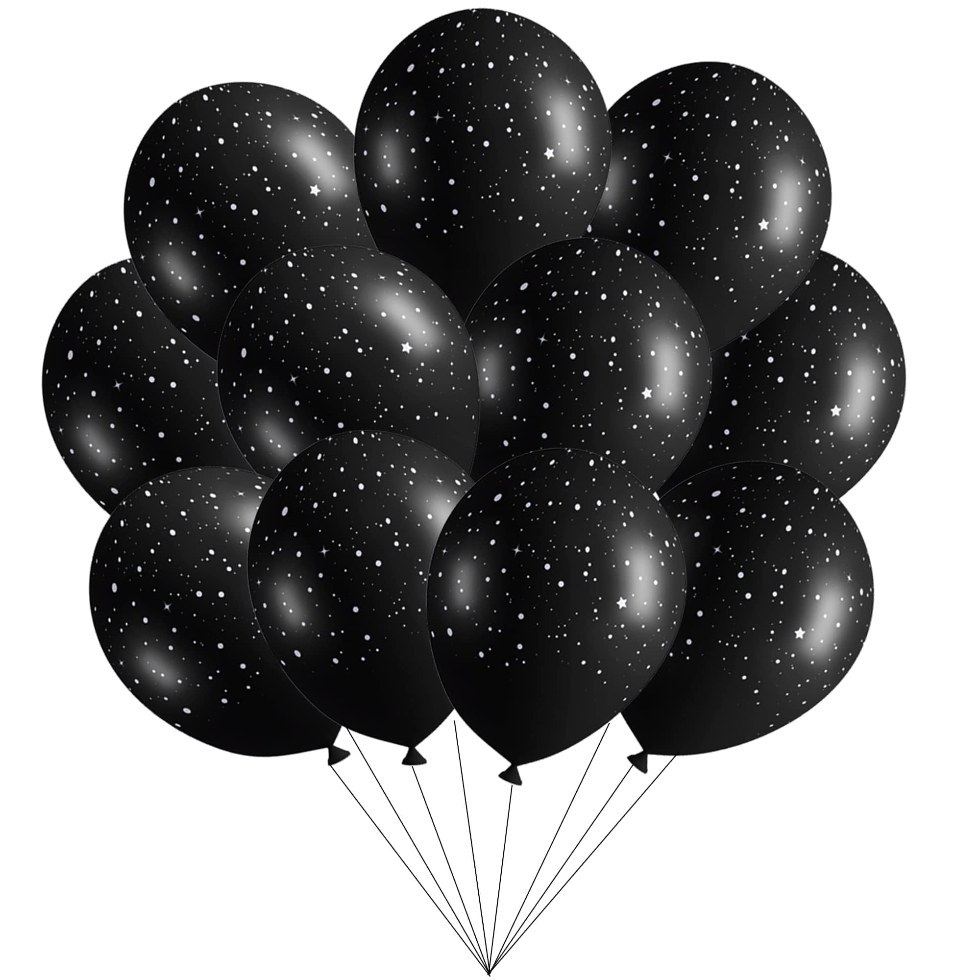 Neasyth 40Pcs Galaxy Balloons Birthday Party Decorations Outer Space Themed Black and White Balloons for Boys Girls